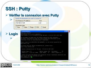 SSH : Putty Vérifier la connexion avec Putty Login 