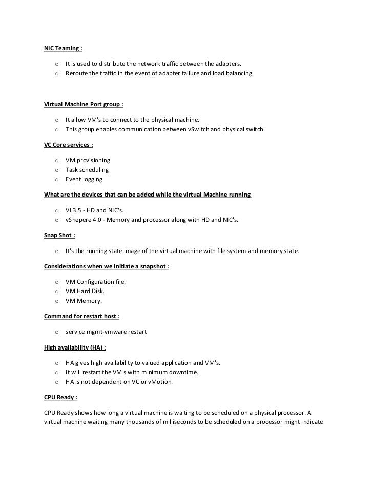 interview points