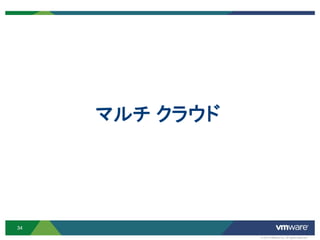 マルチ クラウド




34
                © 2012 VMware Inc. All rights reserved
 
