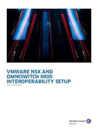 VMWARE NSX AND
OMNISWITCH 6900
INTEROPERABILITY SETUP
APPLICATION NOTE
 