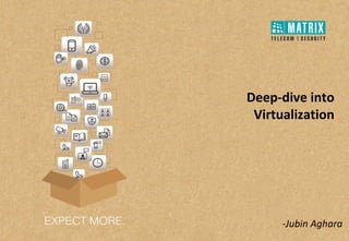 Deep-dive into
Virtualization
-Jubin Aghara
 