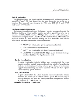 Vmware seminar_report | PDF