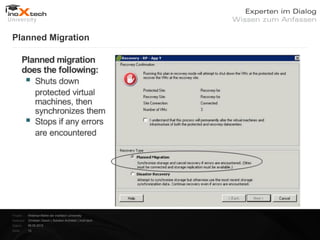 Planned Migration




Projekt:   Webinar-Reihe der inoXtech University
Referent: Christian Desch | Solution Architekt | inoX-tech
Datum:     08.05.2012
Seite:     15
 