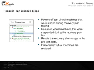 Recover Plan Cleanup Steps




Projekt:   Webinar-Reihe der inoXtech University
Referent: Christian Desch | Solution Architekt | inoX-tech
Datum:     08.05.2012
Seite:     31
 