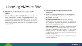 Licensing VMware SRM
 