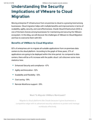 VMware to Cloud Migration - Security Solutions for a Seamless ...