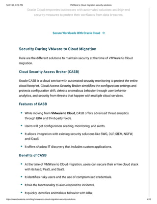 VMware to Cloud Migration - Security Solutions for a Seamless ...