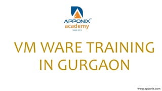 VM WARE TRAINING
IN GURGAON
www.apponix.com
 