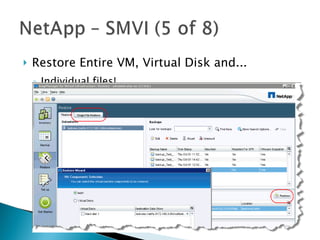 Restore Entire VM, Virtual Disk and... Individual files! 
