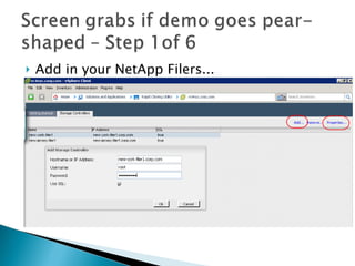 Add in your NetApp Filers... 