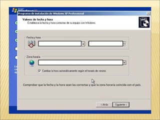 Comprobar que la fecha y la hora sean las correctas y que la zona horaria coincida con el país.  