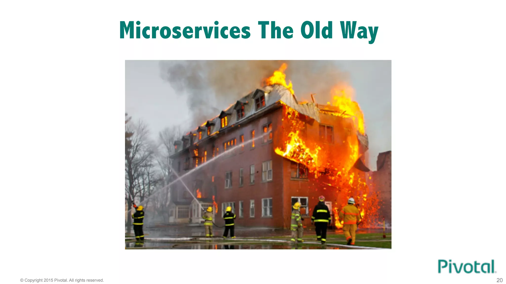 © Copyright 2015 Pivotal. All rights reserved.
Microservices The Old Way
20
 