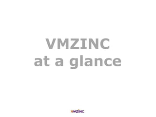 VMZINC
at a glance
 
