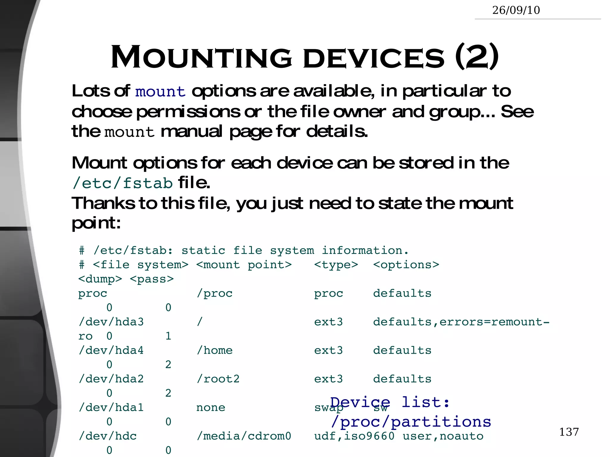 Files names and inodes Makes hard and symbolic (soft) links easier to understand! 