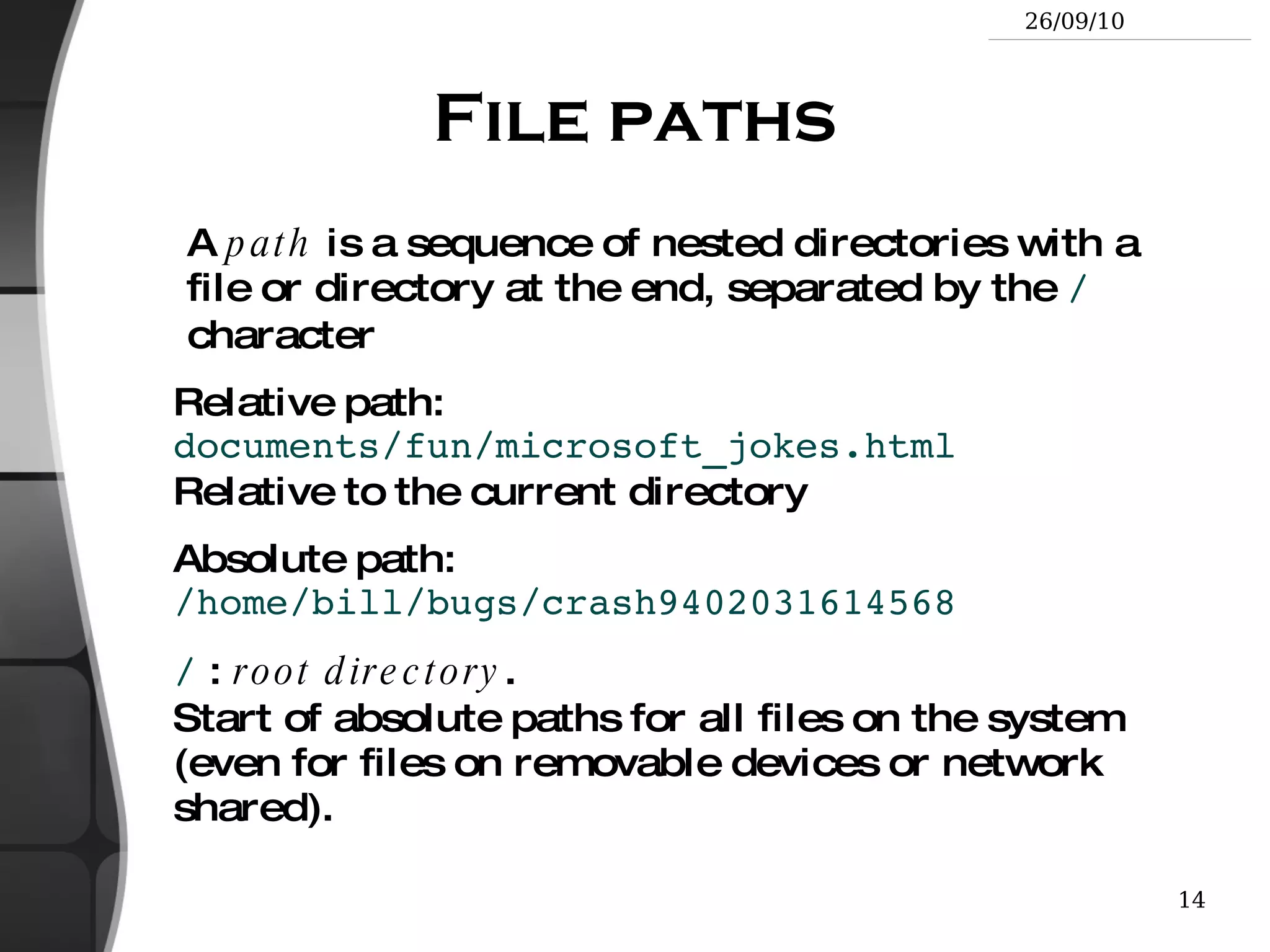 Pipes: redirecting standard output to other commands 