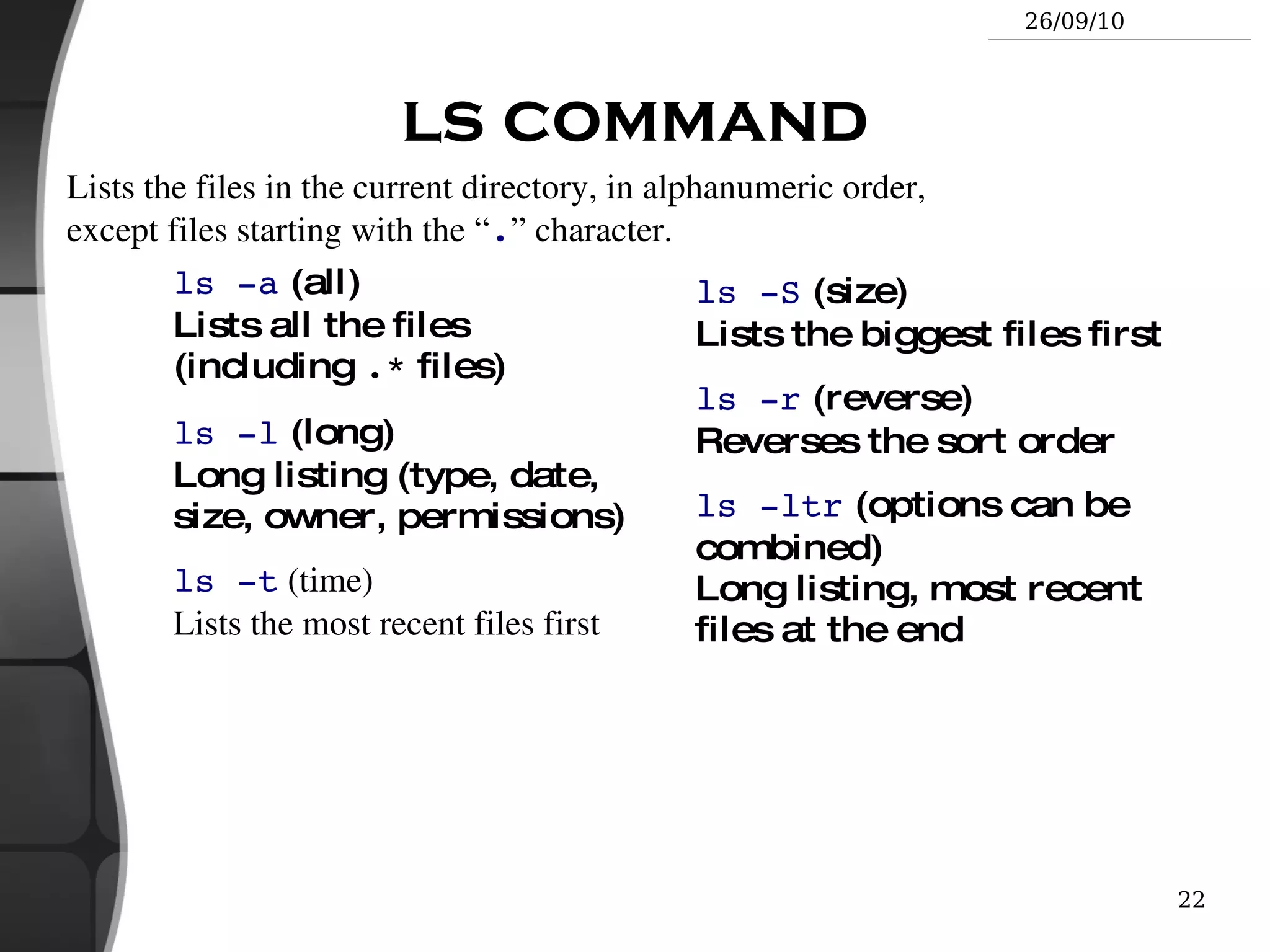 Shell aliases, .bashrc file 