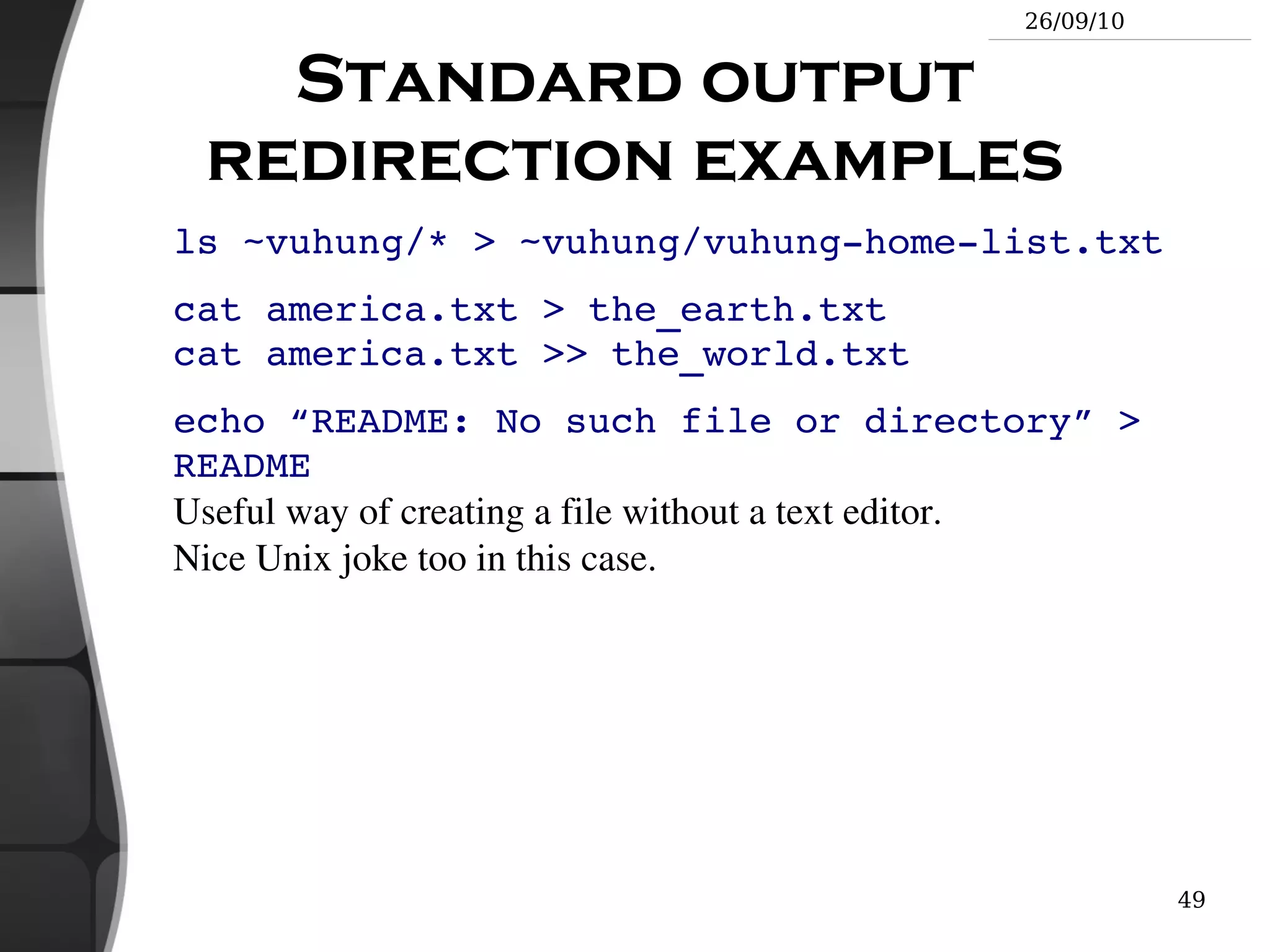 Sockets Inter process communication Almost everything in Unix is a file! 