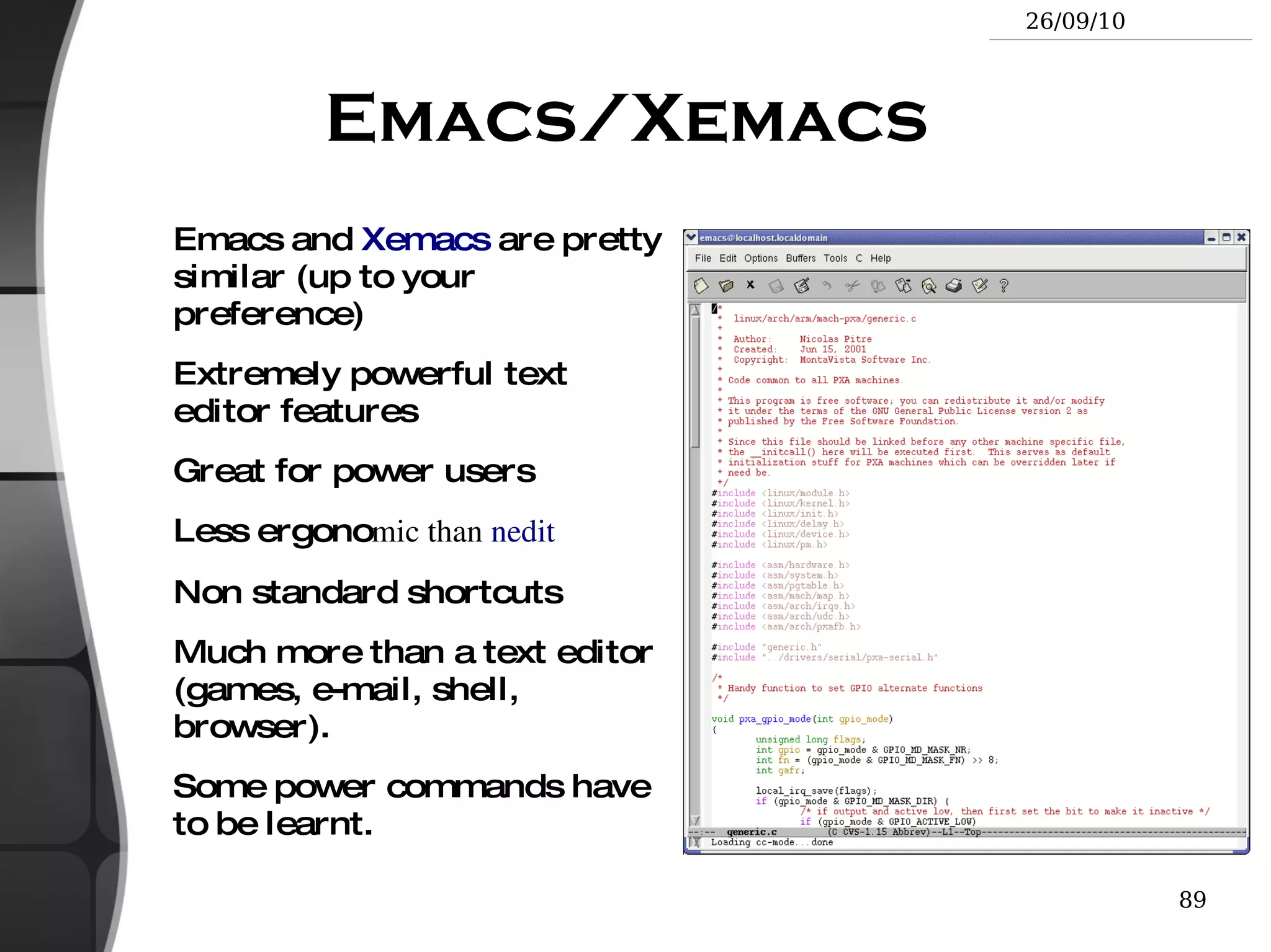 pwd Displays the current directory ("working directory"). 