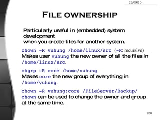 Creating symbolic links To create a symbolic link (same order as in  cp ): ln -s file_name link_name 