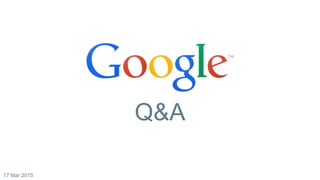 17 Mar 2015
Q&A
 