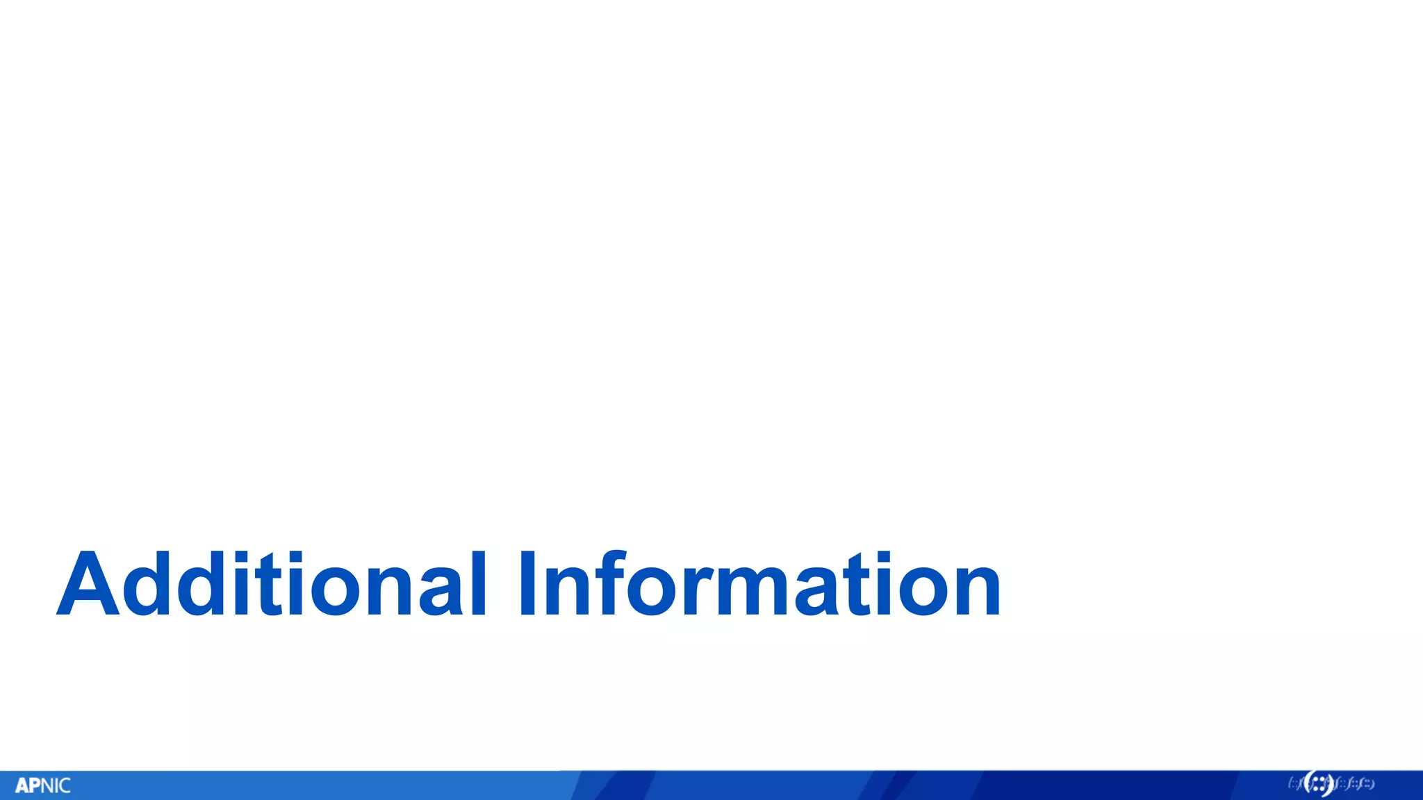 Additional Information
 