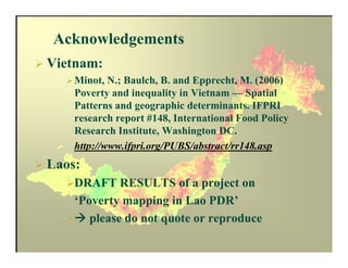 Spatial Patterns of Poverty in Vietnam and Laos | PDF