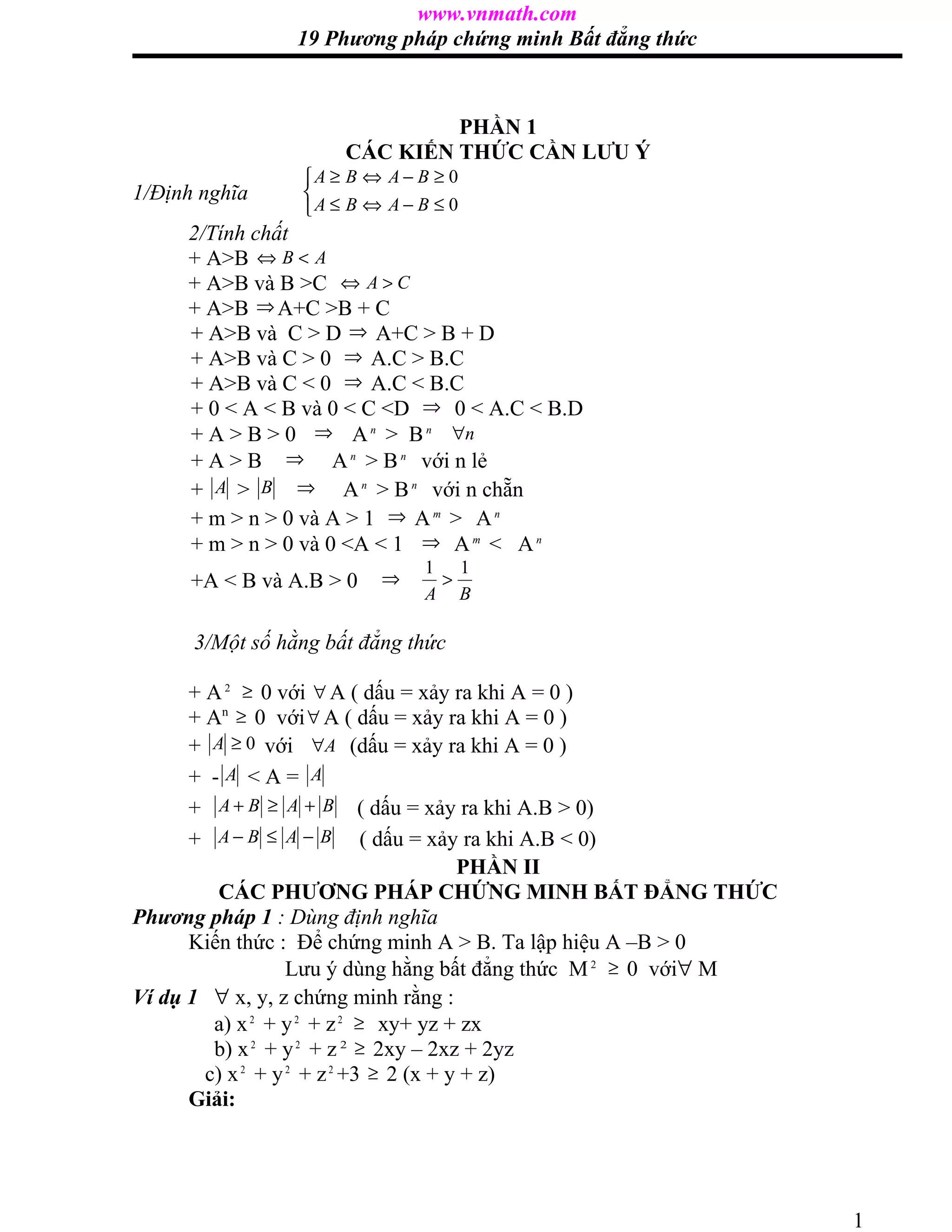 19 phuong phap chung minh bat dang thu ccb | DOC