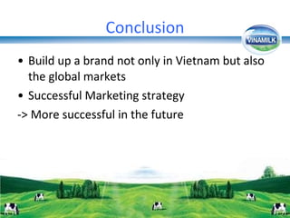 Conclusion Build up a brand not only in Vietnam but also the global markets Successful Marketing strategy -> More successful in the future