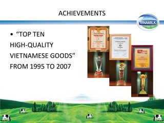 ACHIEVEMENTS “ TOP TEN HIGH-QUALITY VIETNAMESE GOODS” FROM 1995 TO 2007