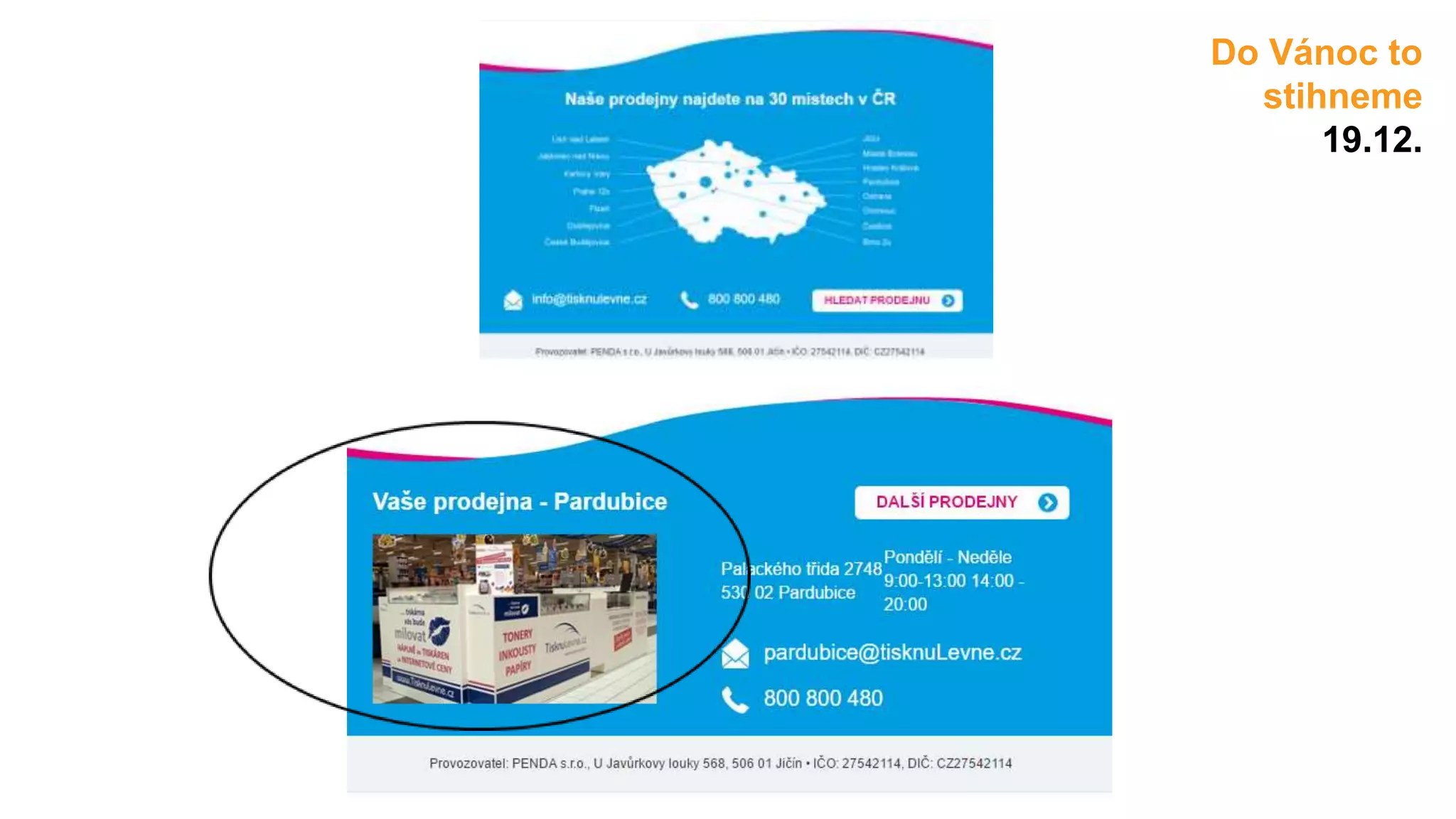 Do Vánoc to
stihneme
19.12.
 