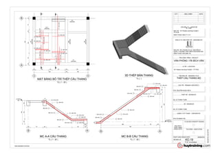 3 4
A
B
B
B
A
A
D5
(200x300)
D5a
(200x300)
D2
(200x300)
D1
(200x300)
D5
(200x300)
DCT
(200x300)
2300 200 1500
3500
2007001525200775200
975 250 975200 200 1400 200
1Ø10a150
5 Ø8 a150
10Ø10a150
11Ø10a150
5 Ø8 a150
5 Ø8 a150
4 Ø8 a150
5 Ø8 a150
6 Ø8 a150
4 Ø8 a100
5 Ø8 a150
3Ø10a150
7Ø10a150
9Ø10a150
+3.150 m
Lầu 1
AB
200 775 200 1525 700 200
300795
1395
300
11 Ø10 a150
5 Ø8 a150
4Ø8 a150
5Ø8 a150
4Ø8 a150
10Ø10 a150
6 Ø8 a150
175
76
179
5 Ø8 a150
6 Ø8 a150
9 Ø10 a150
+0.000 m
Tầng trệt
AB
2600 700 200
3500
3001755
2055
100
1 Ø10 a150
5 Ø8 a150
4 Ø8 a150
2Ø10 a150
5Ø8 a150
4 Ø8 a100
3Ø10 a150
5Ø8 a150
7 Ø10 a150
6Ø8 a150
6Ø8 a150
6 Ø8 a150
8 Ø10 a150
www.autodesk.com/revit
TỈ LỆ :
CHỦ ĐẦU TƯ - INVESTOR
ĐIỆN THOẠI: 0933.711.211
ĐƠN VỊ TƯ VẤN THIẾT KẾ - DESIGNED BY
ĐỊA CHỈ: 105, CHUNG CƯ A1, NGUYỄN ÁI
QUỐC, P.QUANG VINH, BIÊN HÒA-ĐỒNG NAI
ĐIỆN THOẠI: 0916.989.135
TÊN CÔNG TRÌNH - PROJECT:
VỊ TRÍ - LOCATION:
TÊN BẢN VẼ - DRAWING TITLE
CHỦ TRÌ - PRIMARY ARCHITECT:
THIẾT KẾ - DESIGN BY:
VẼ - DRAWN BY
QUẢN LÝ KỸ THUẬT - CHECKED BY:
KTS. NGUYỄN NGỌC BÍCH
KS. LÊ THANH TUẤN
KS. LÊ THANH TUẤN
KTS.VŨ MẠNH HẢI
NGÀY GIAO-ISSUE DATE :
MỤC ĐÍCH
PHÁT HÀNH
ISSUE DATE
T.K.SƠ BỘ-CONCEPT DESIGN
THI CÔNG - EXECUTION
MÃ BẢN VẼ :
As indicated
8/22/20162:03:44PM
KC-19
Mr. Elijah
ĐỊA CHỈ : 161 Pasteur phường 6 Quận3 -
TP.HCM
VĂN PHÒNG 17B BÍCH VÂN
161 Pasteur phường 6 Quận3 - TP.HCM
THÉP CẦU THANG BỘ
20/08/2016
TL:( )
3D THÉP BẢN THANG
TL:( 1 : 25 )
MẶT BẰNG BỐ TRÍ THÉP CẦU THANG
TL:( 1 : 20 )
MC A-A CẦU THANG
TL:( 1 : 20 )
MC B-B CẦU THANG
STT HIỆU CHỈNH DATE
 