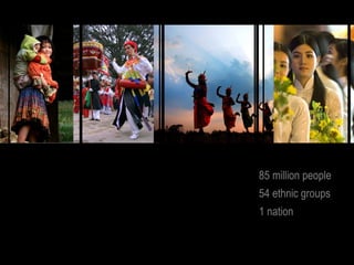 85 million people
54 ethnic groups
1 nation
 