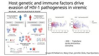 Host Genetic and Inmune factors drive evasion of HIV-1 | PPTX