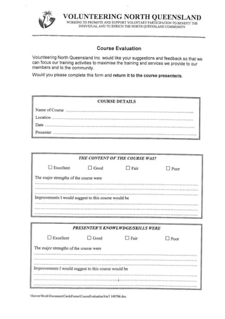 VNQ Evaluation Form 2012