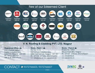 V. N. Roofing & Cladding Pvt. Ltd., Nagpur, Roofing and Wall Cladding Products