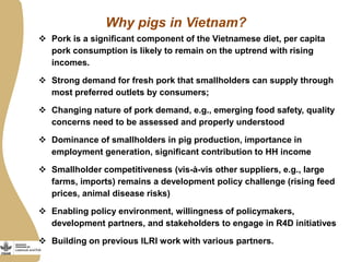 Transforming pig value chains in Vietnam: Stakeholder consultation workshop on site selection