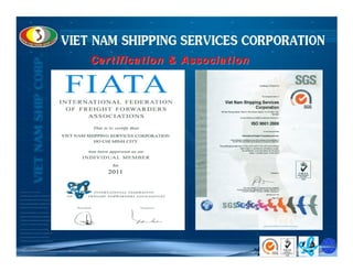 Ce r t ifica t ion & Associa t ion




                                     V I FF A S
 