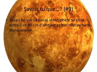 Savais tu que…? (#9)Savais tu que La basse atmosphère se situe entre 0 et 48 km d’altitude et est relativement transparente.