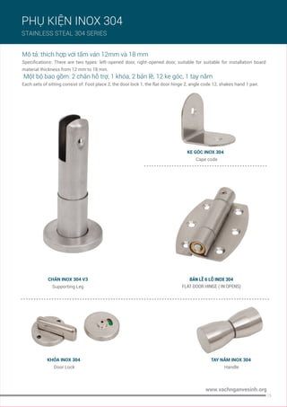 15
BẢN LỀ 6 LỖ INOX 304
FLAT DOOR HINGE ( IN OPENS)
 