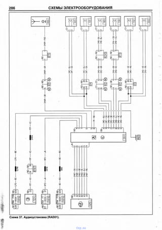 286 СХЕМЫ ЭЛЕКТРООБОРУДОВАНИЯ
7>— <sH
II!
&
Оо.
Л-О ►—<
00
г -
о
CbL
С О
O J
L l. 1 ;г >
J ] о
о —
4 ,О со
041
г-
----
СО
ОО
ОО
S ' LГ>
м (О
1
со
>-
о
V.V- CJ
сг> <т>
00
_
о
V? Сг>
^—
--
V
а
/
|3S8
ё0и
со
LO
-у— - "
>-
1>- >-
■1------->-
V^-<M V~«4.
•<
СОCD
I I
СОоо
■С ->
оо 00
со
V 4“
оо оо
со
о
оо
'T-
ОО
с * о
^ 0 0 -
ОС
о
00
ю
“ 5 - С
СО со
I IШ 1л-
Ч" ч -
со оо
со </>
I I
ч* Ч^оо оо
оо
S2
с*
о
I I
? ¥со оо
ОС UJ
о >
I I
-< со
V V
оо оо
ш
I I
оо оо
I I
оо со
оо
CV.
ОС
о
JO
чс
ч~
оо
Д1Г> ^г
О со со
Z ^ ^LСОСП
чг
с*
>-
V ю с о
C4J
Cki
^ 4“с*
о
ОС
о
I_
'Гю Ч-О СОQD
OJ
ос
1Л Т-
СОсо
оо
с о с л г о с о о э > з :
I I i I I I I I
оооооооосооосоо')
О О 'Г - C4J Г~- С О L O с о
с о
1______________
со
OJ
г
-I'
“ Э
S
i oj ц> щ оо ч~
O J
О-
СП
оОС
осо
IIW
&
№
о
О С
СП
с о
:соС П
-<
со
1
5
1
ОС
S1
UJ
> •
1
5
1
а :
1
1
►—
1
</>
1о 1 1
О-
■<
Ч"
00
-<
Ч"
со со
-<
vсо
-<Ч"
со
-<
Ч"со
к
^ г
1
с о
1
О
Ю
00
с о
U . г 1 с о
»—
- c l
о
1
о
оо
О £ >
2Г <М
' ’г : o j с о оо оо
О < ч г m m < г С О
LO
<J
оо
Схема 37. Аудиоустановка (RAD01).
vnx.su
 