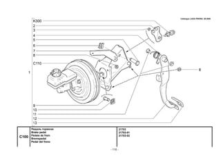 - 110 -
21703
21703-01
21703-02
C100
Педаль тормоза
Brake pedal
Pédale de frein
Bremspedal
Pedal del freno
Catalogue LADA PRIORA 09.2006
 