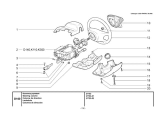 - 132 -
21703
21703-01
21703-02
Колонка рулевая
Steering column
Colonne de direction
Lenksäule
Columna de dirección
Catalogue LADA PRIORA 09.2006
D100
 