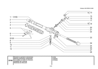 - 142 -
21703
21703-01
21703-02
D150
Элементы рулевого механизма
Steering mechanism components
Vue éclatée du boîtier de direction
Hauptteile der Lenkung
Elementos de dirección
Catalogue LADA PRIORA 09.2006
 