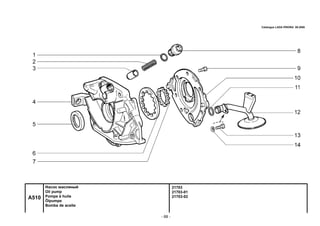 - 68 -
21703
21703-01
21703-02
Насос масляный
Oil pump
Pompe à huile
Ölpumpe
Bomba de aceite
Catalogue LADA PRIORA 09.2006
A510
 