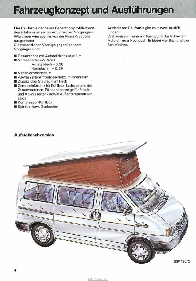 Schaltplan Vw T4 California