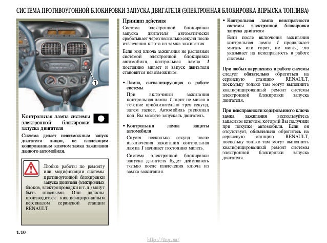 Коды неисправностей renault