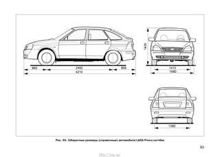 93
Рис. 65. Габаритные размеры (справочные) автомобиля LADA Priora хэтчбек
http://vnx.su/
 