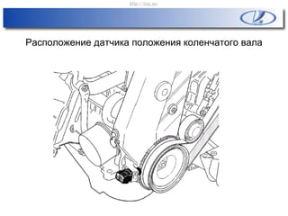 Расположение датчика положения коленчатого вала
http://vnx.su/
 