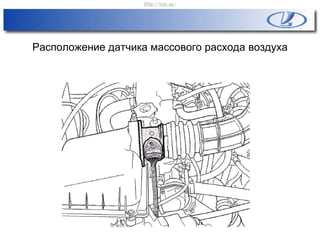 Расположение датчика массового расхода воздуха
http://vnx.su/
 