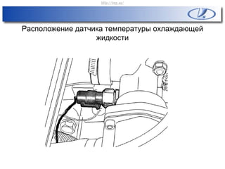 Расположение датчика температуры охлаждающей
жидкости
http://vnx.su/
 